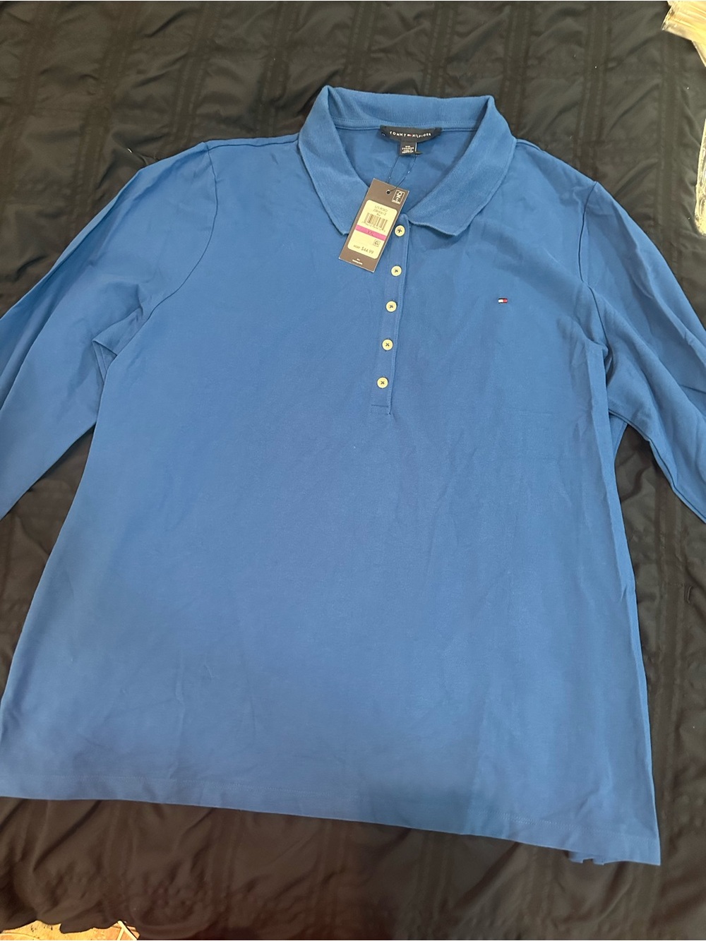 Women’s Tommy Hilfiger Royal Blue Long Sleeve Polo Shirt